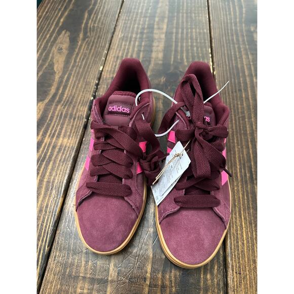 Adidas GRAND COURT BASE Burgundy 8.5 NWOB - Picture 7 of 7